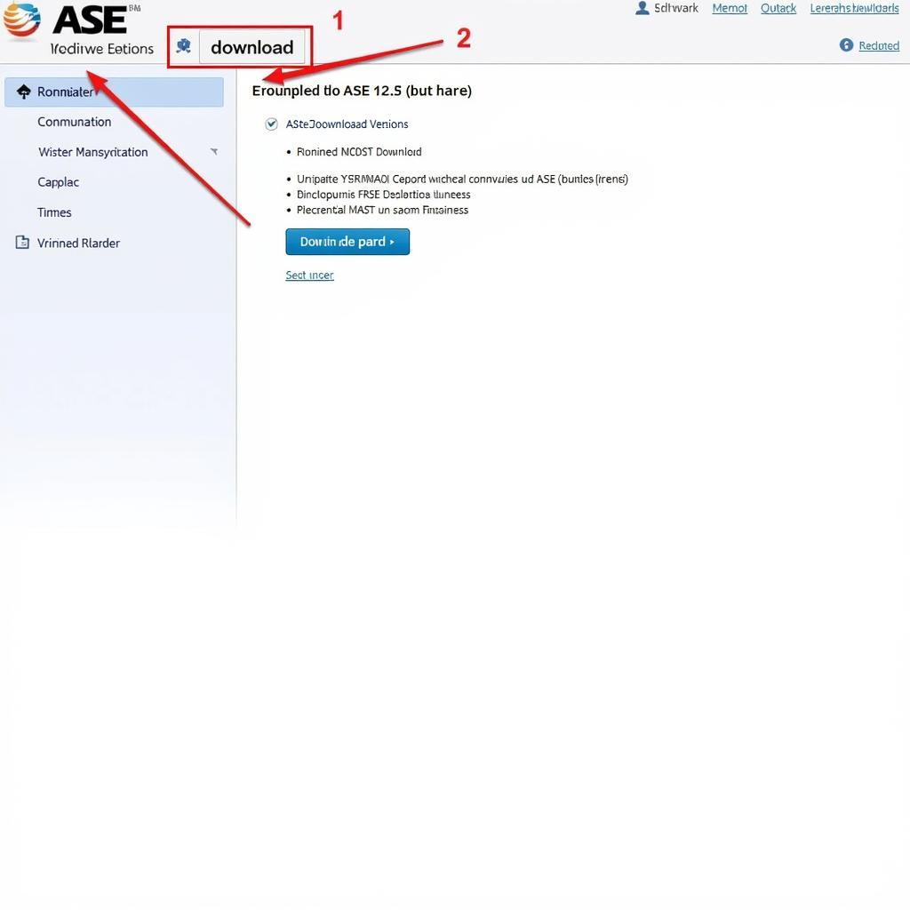 ASE 12.5.4 Download Interface