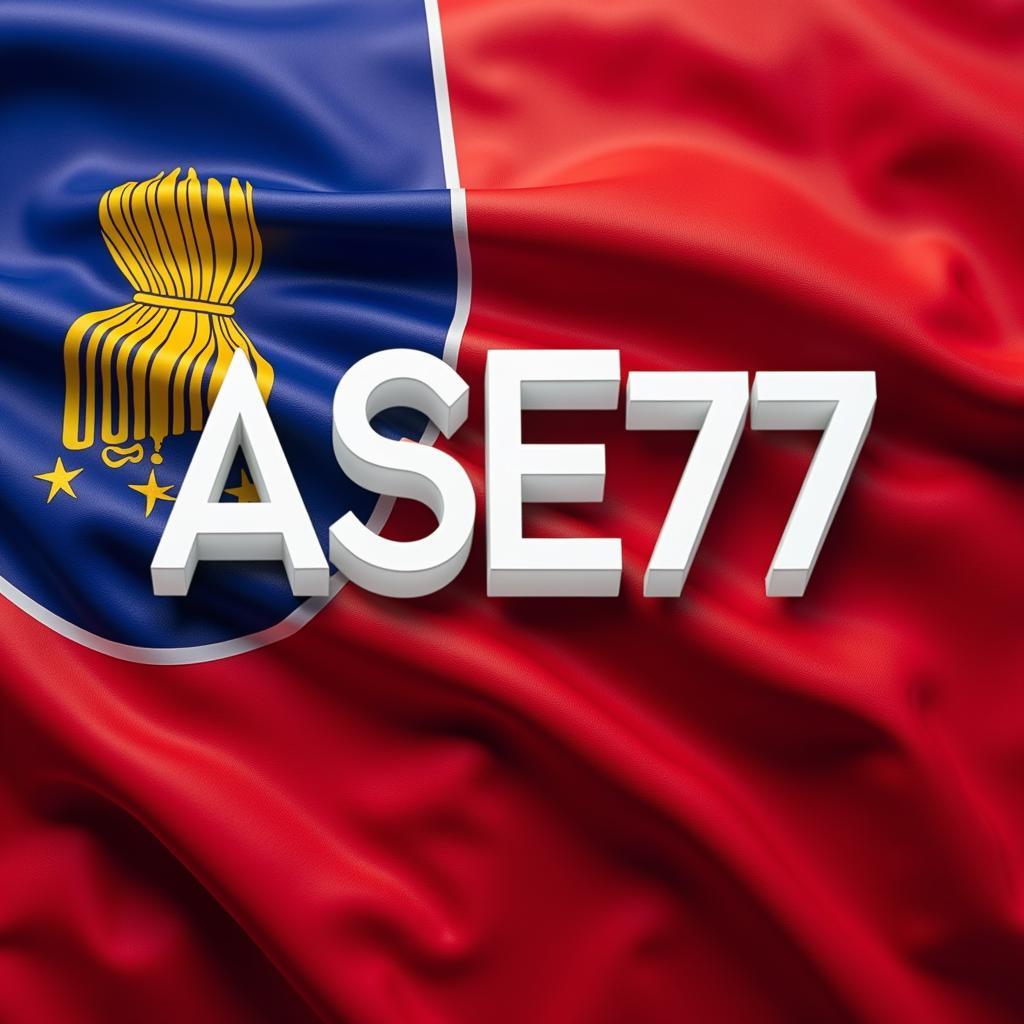 ASEAN Flag with "ASE 77" Overlay