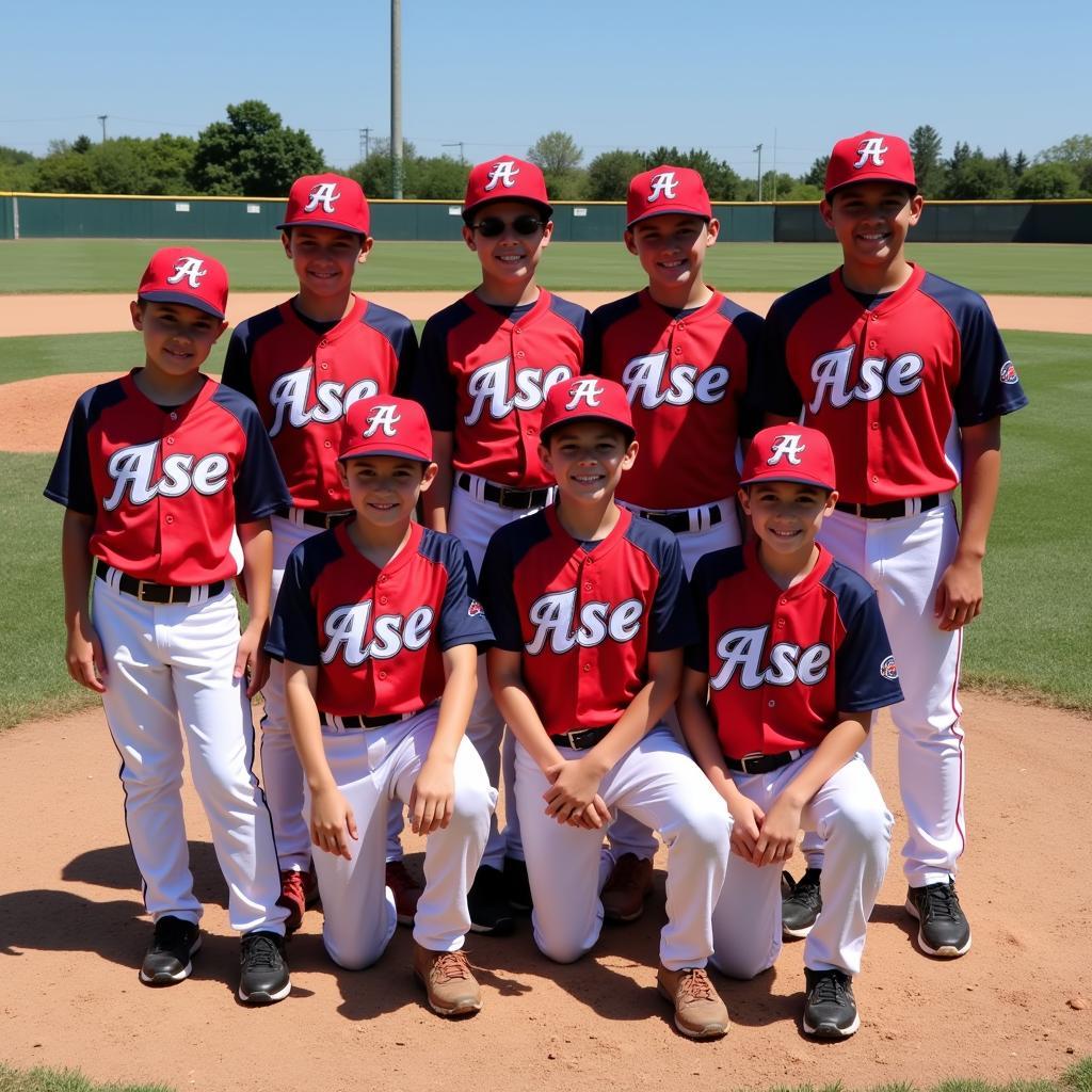 Ase baseball team photo in Texas