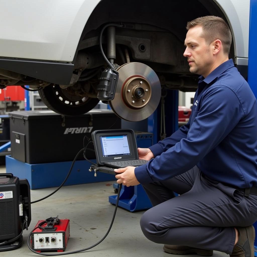 ASE Brake Certified Technician Working