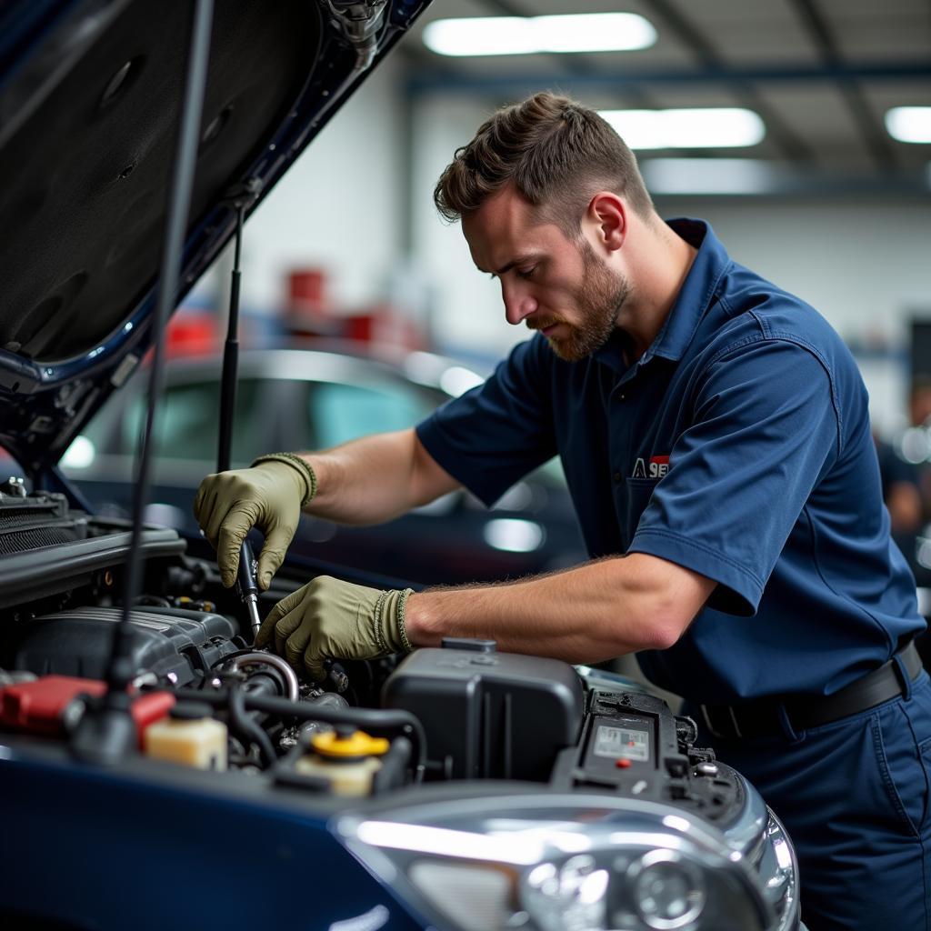 ASE Certified Mechanic at Work