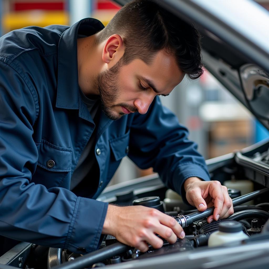 ASE Certified Technician at Work