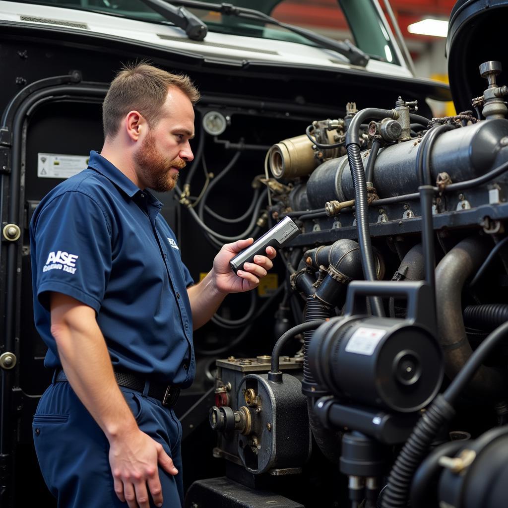 ASE Certified Technician at Work