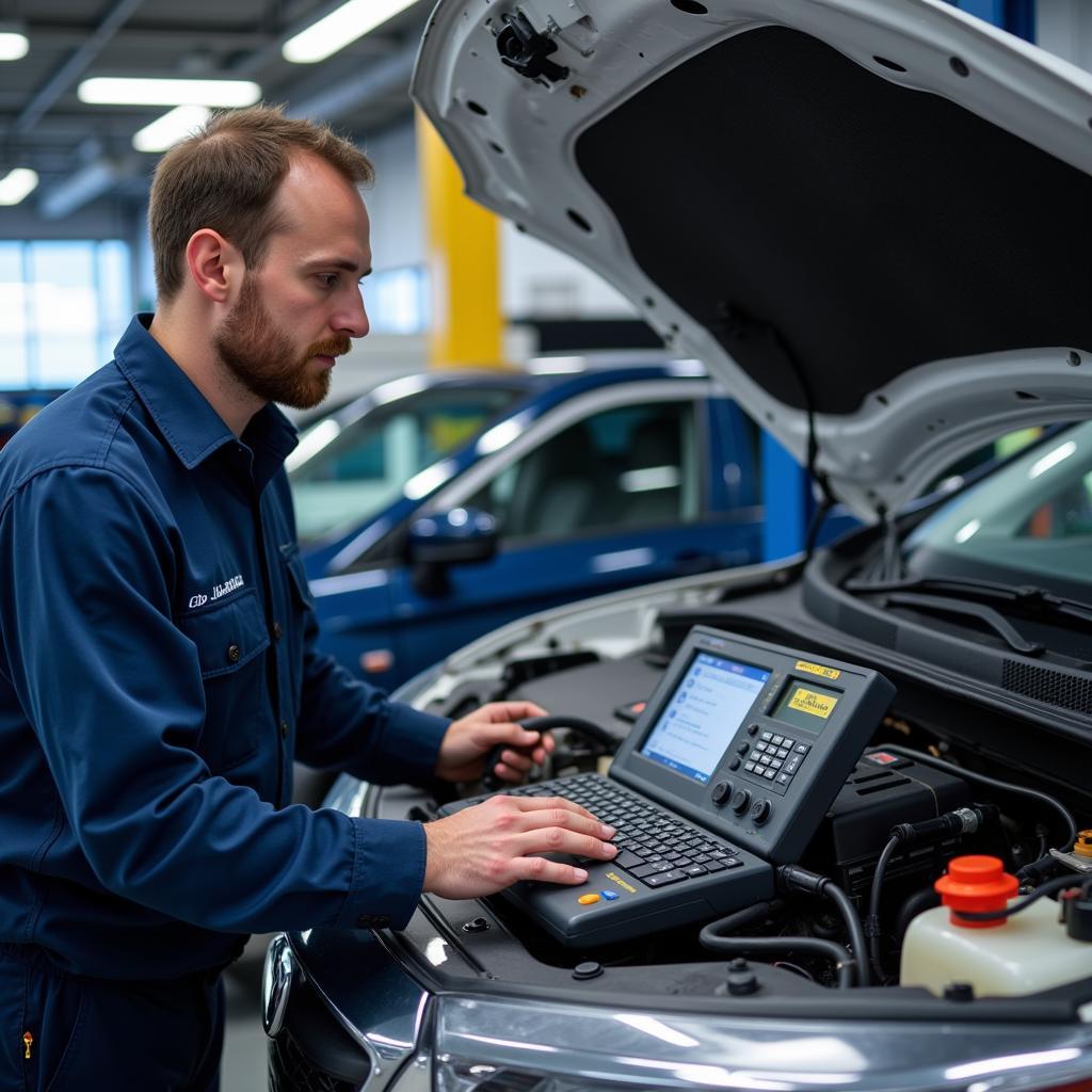 ASE Certified Technician at Work