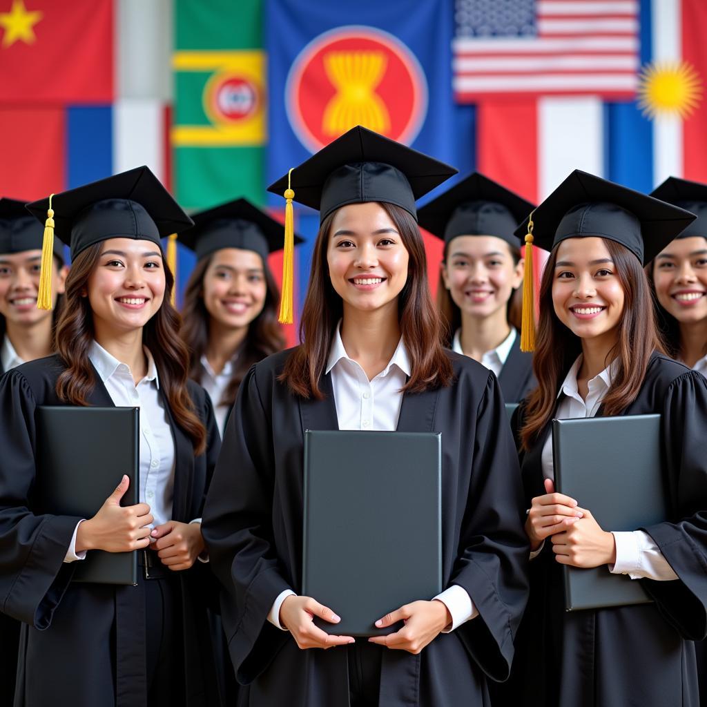 ASEAN Diploma Graduates Celebrating their Achievement