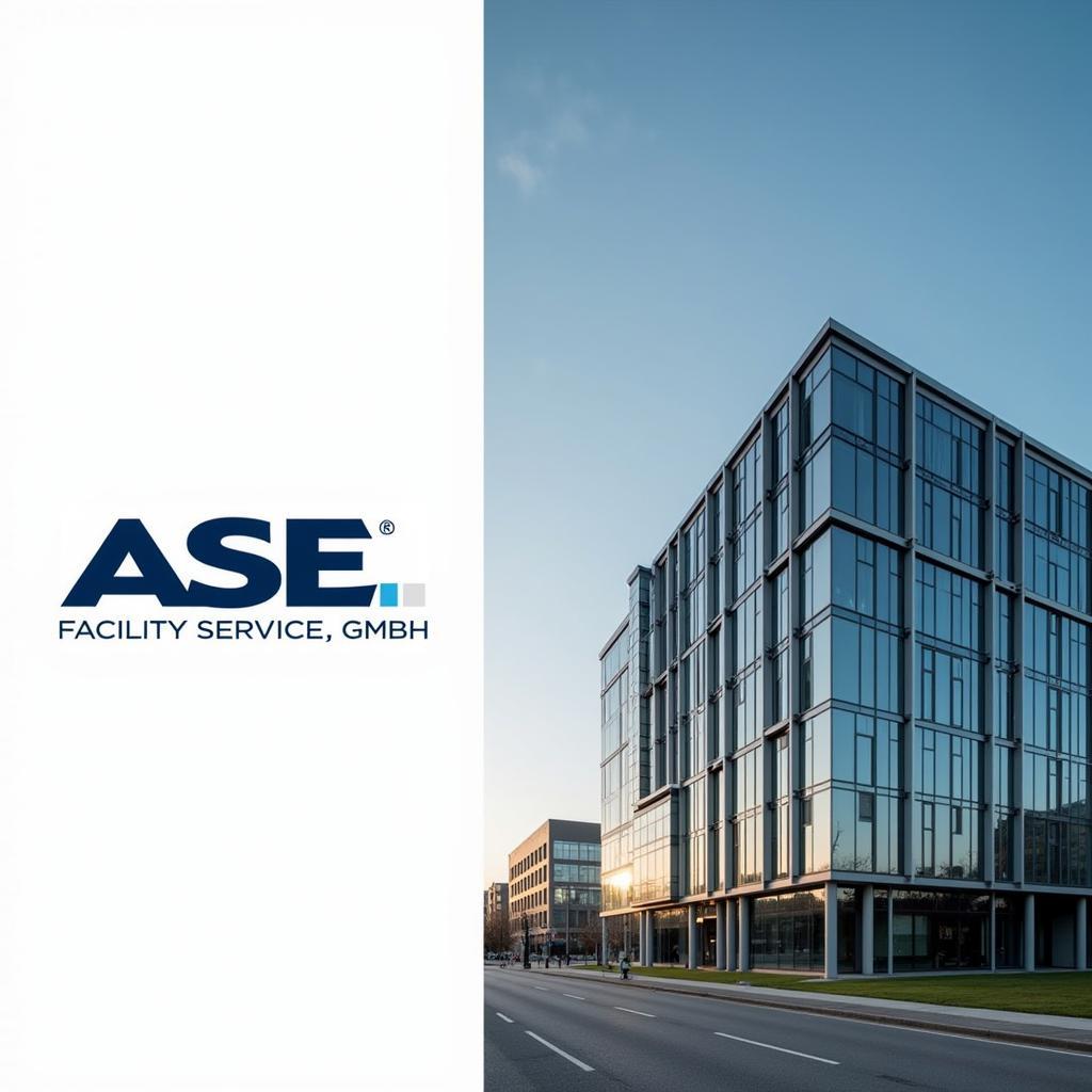 Modern Office Building with the ase facility services gmbh logo