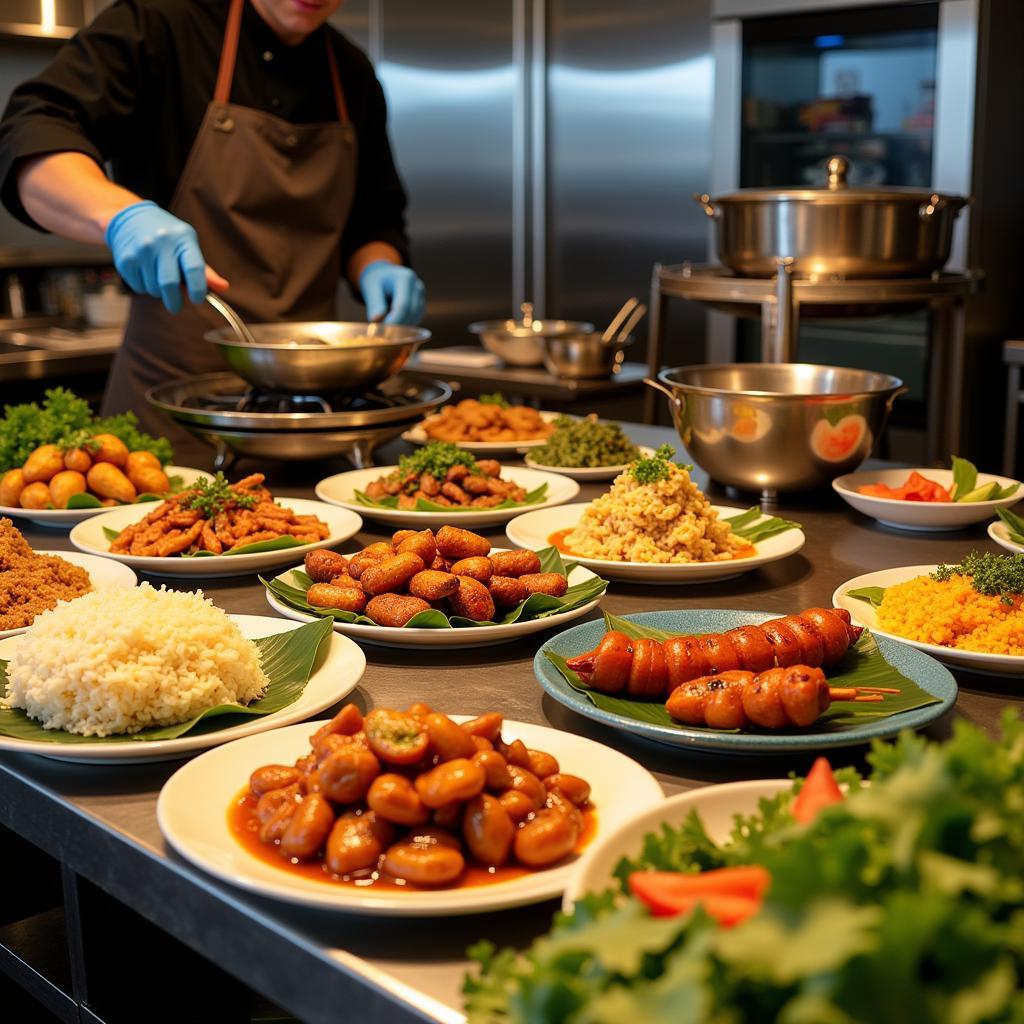 Malaysian Cuisine Prepared in an ase Kitchen in Ludlow