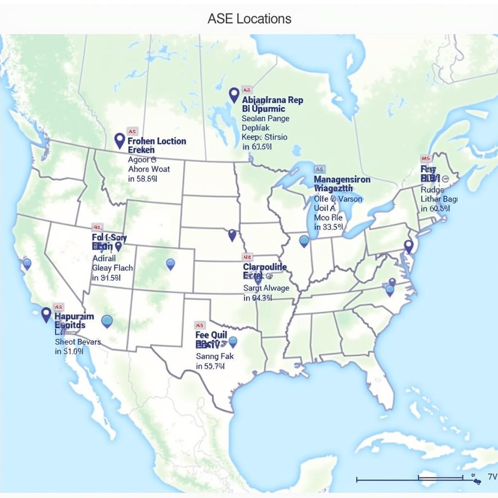 ASE Locations Map