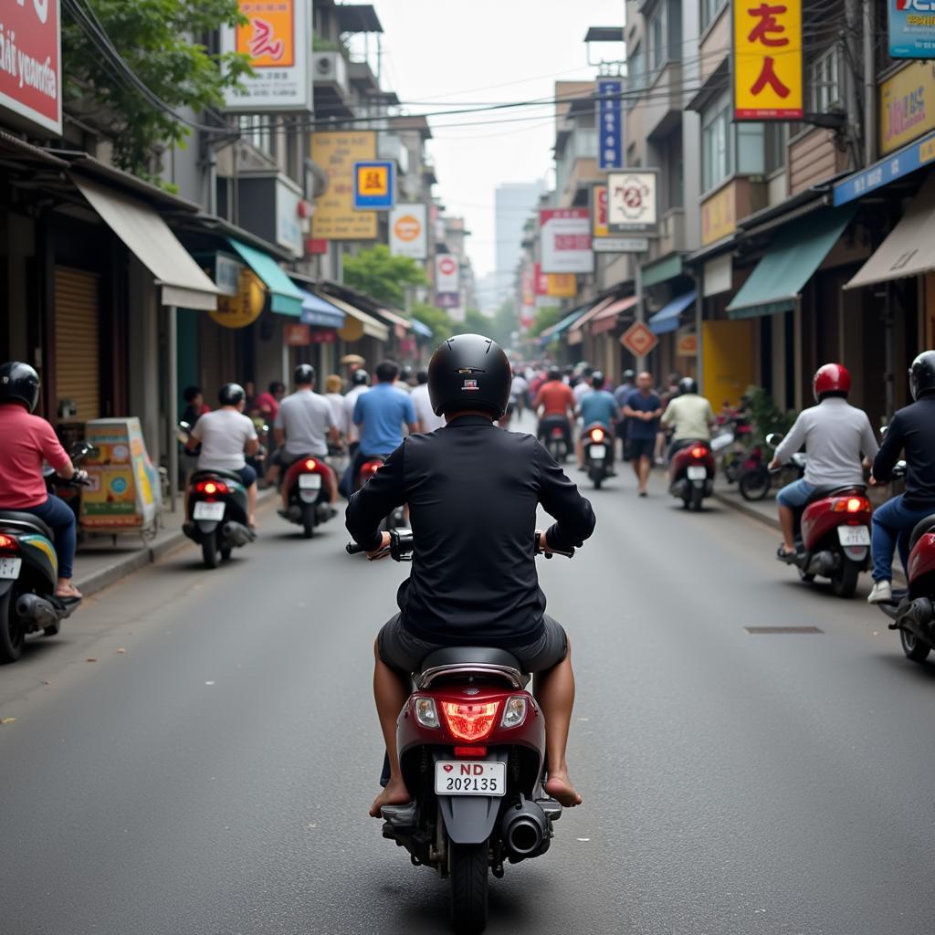 ASE Rental Scooter on City Street