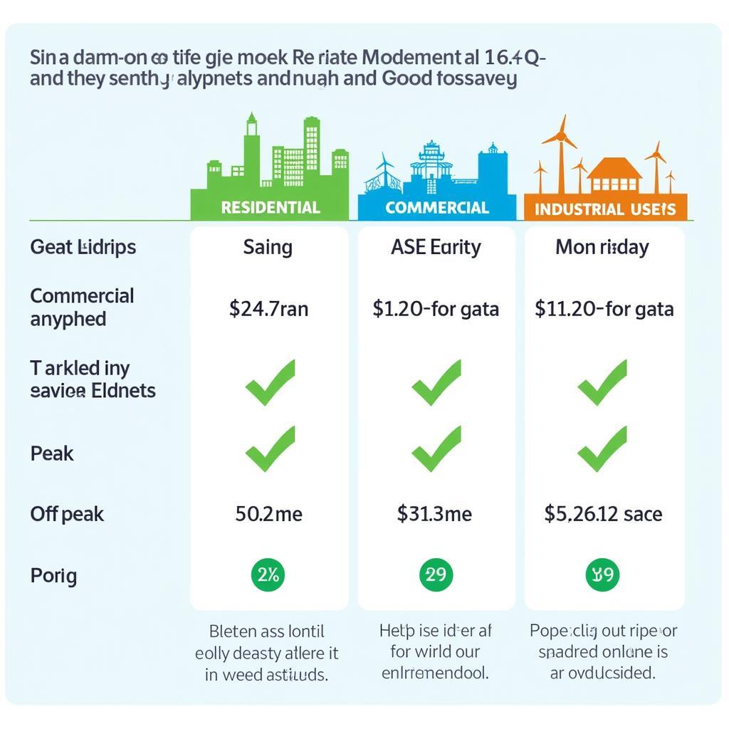 ASE Tariff Structures: Comparing different ASE electricity tariff options, including residential, commercial, and industrial rates, highlighting peak and off-peak pricing and potential savings.