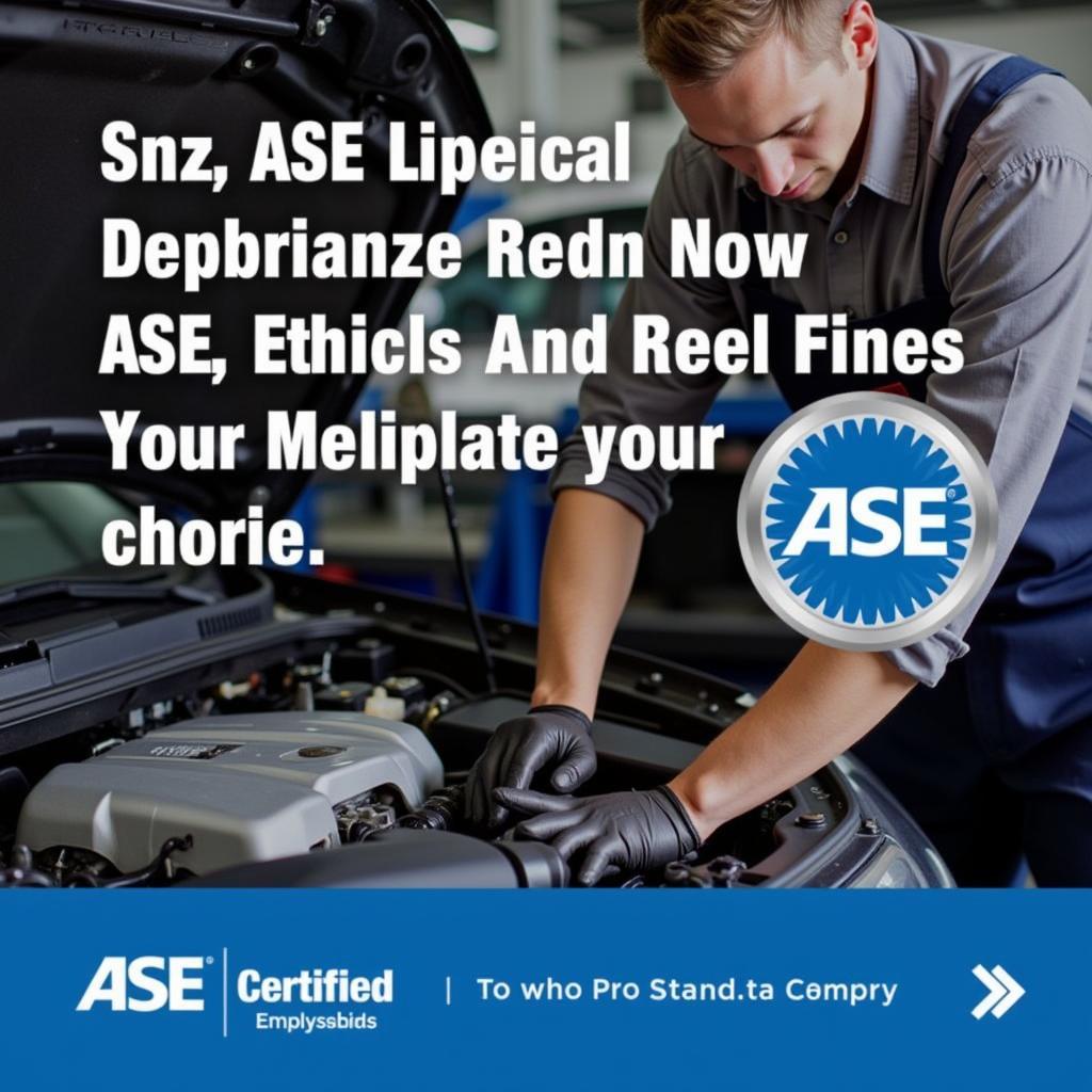 ASE Technician Working Ethically