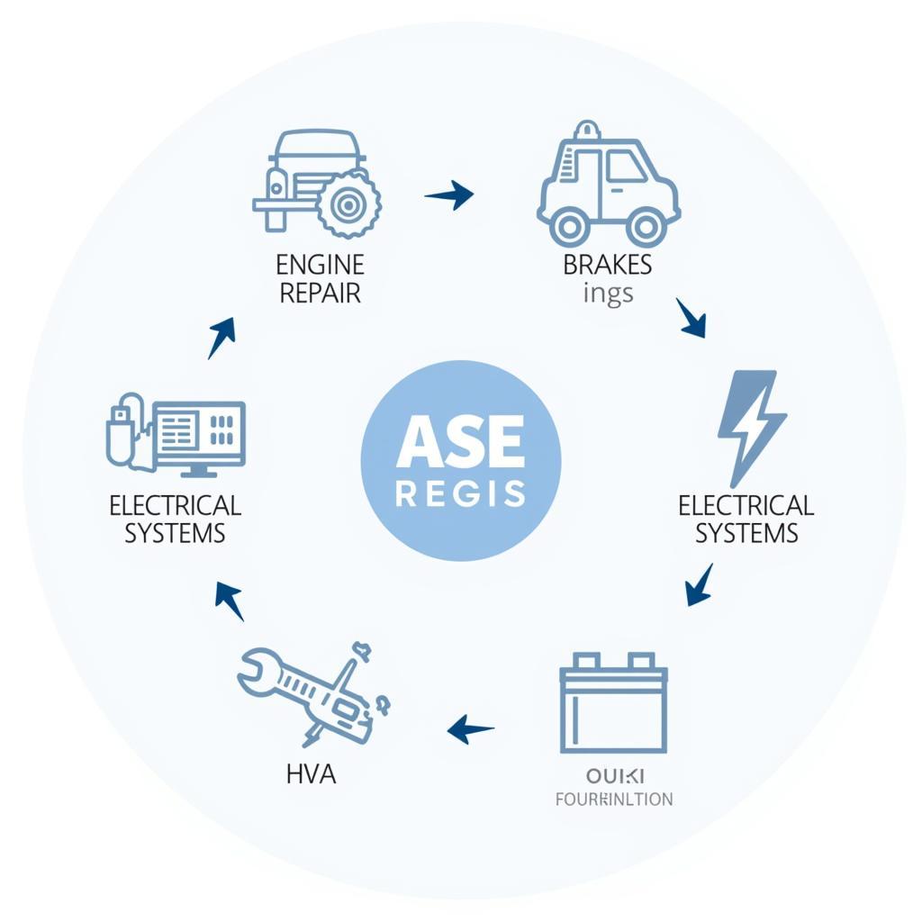 ASE Test Areas Covered