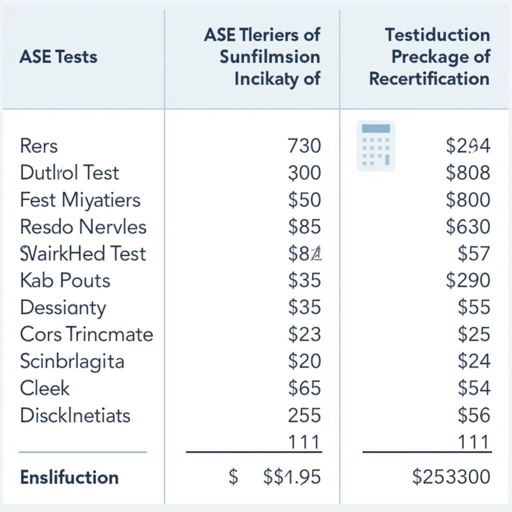 ASE Test Fees