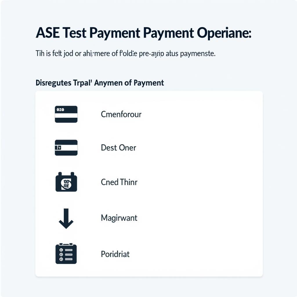 ASE Test Payment Methods