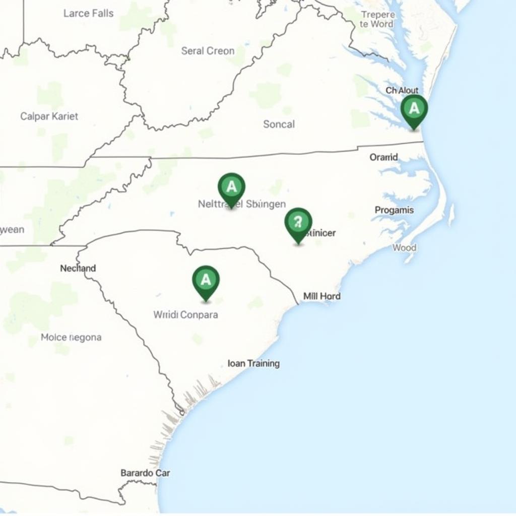 Map showing ASE training locations near me