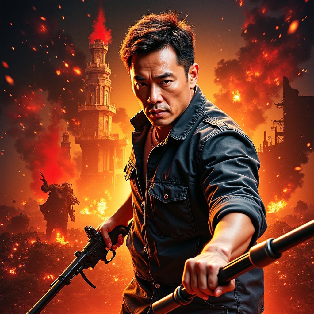 Ase Wang movie poster featuring the actor in a dynamic pose