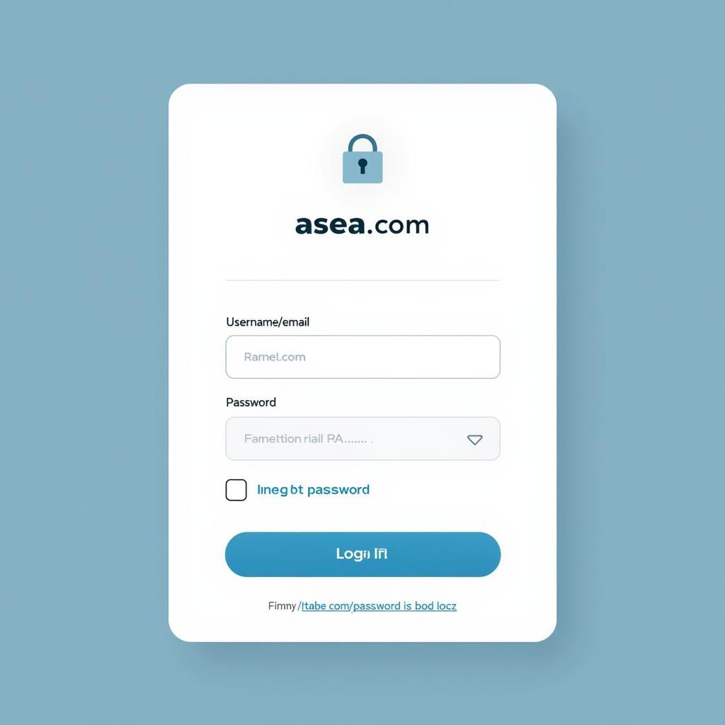 Hypothetical asea.com Login Interface