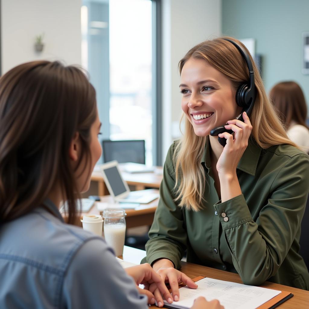 ASEA Customer Service Representative Assisting a Customer