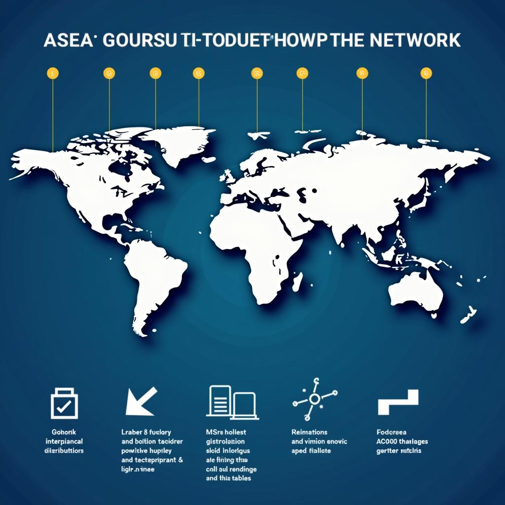 World map highlighting ASEA distribution network