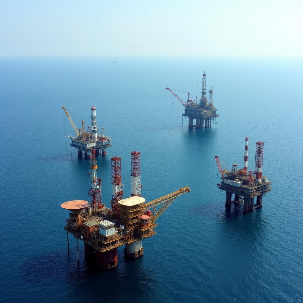 Offshore Oil Production Platforms in Southeast Asia