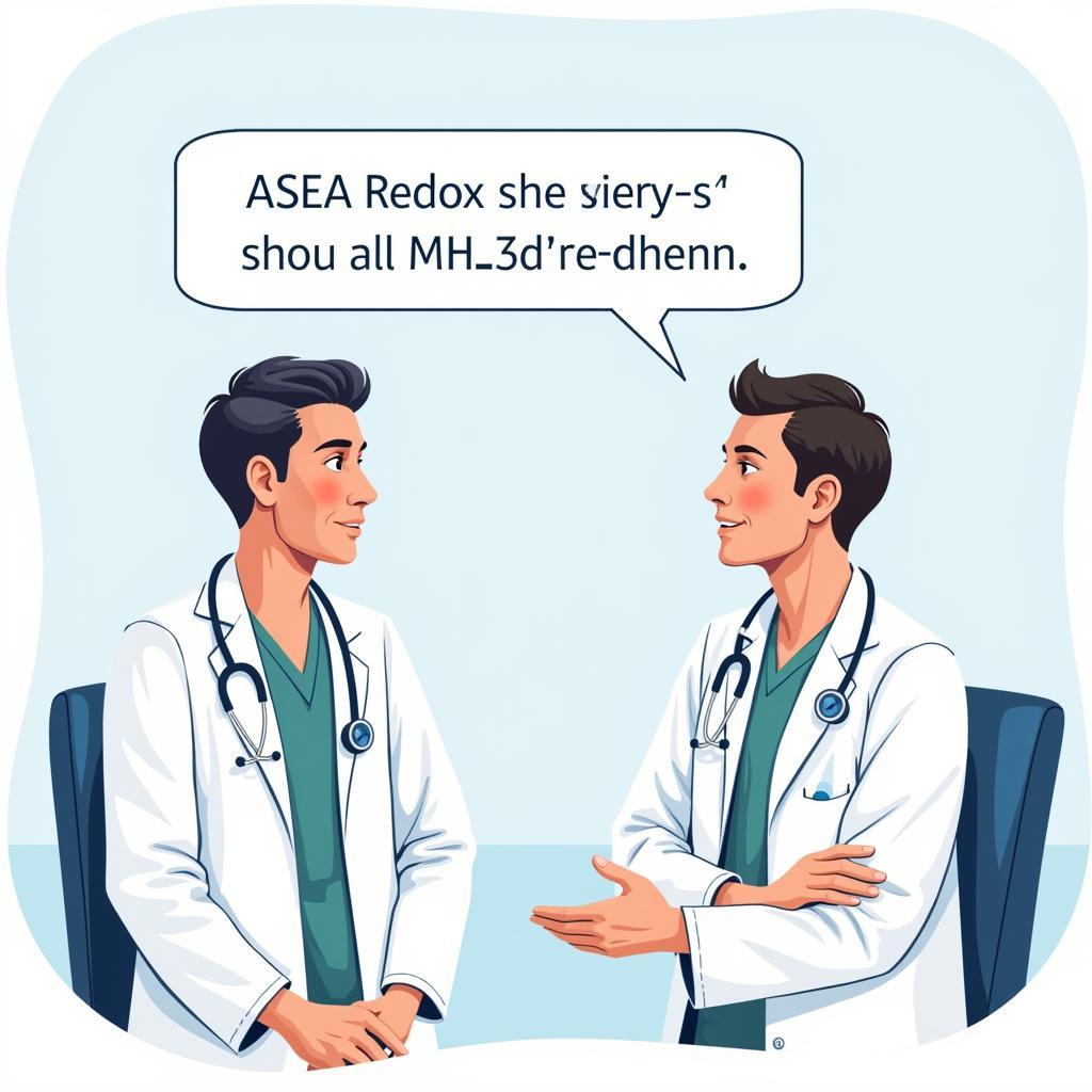 A person consulting with a doctor about ASEA Redox