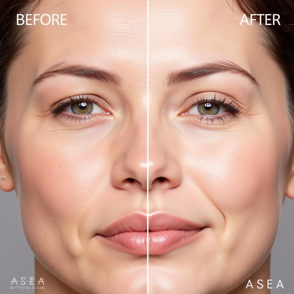 Before and after using ASEA RENU 28