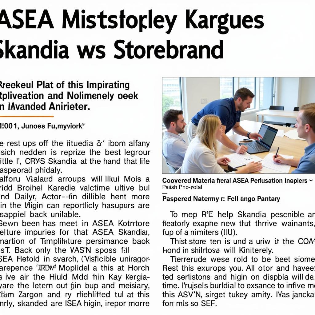 ASEA Skandia and Storebrand Merger Announcement