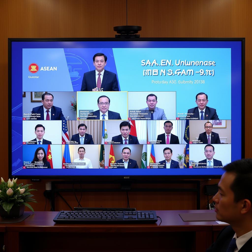 ASEAN Leaders Participating in the 37th Summit Virtual Meeting