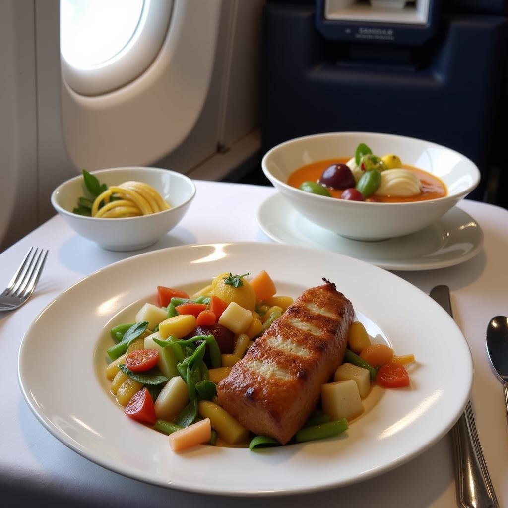 Delicious In-Flight Meal on an ASEAN Airline