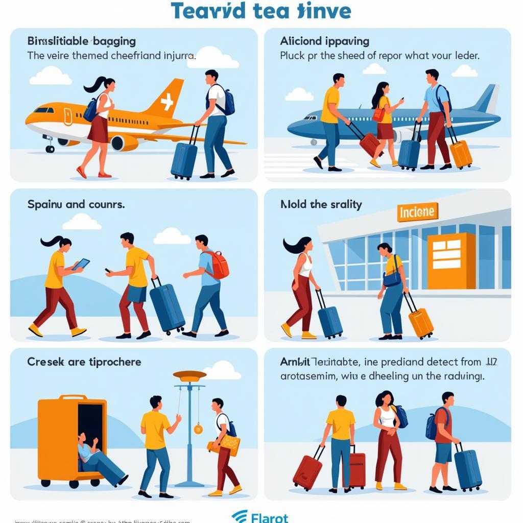 Image depicting essential travel tips for navigating airports in the ASEAN region, including packing light, checking in online, and arriving early.