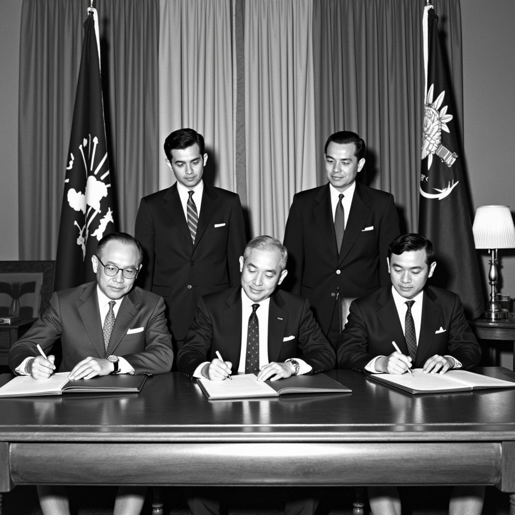 ASEAN Founding Fathers Signing the Bangkok Declaration