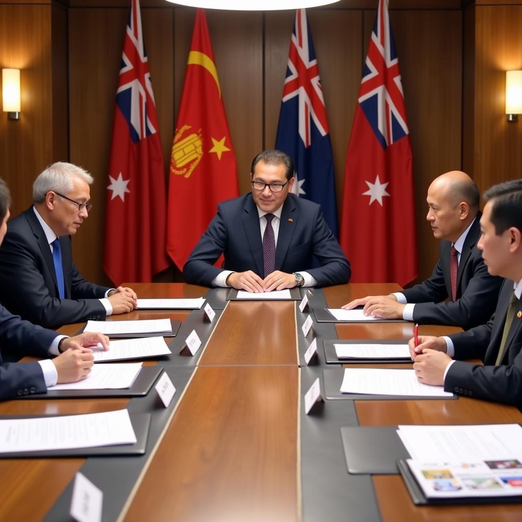 Leaders of ASEAN and Australia in a Meeting