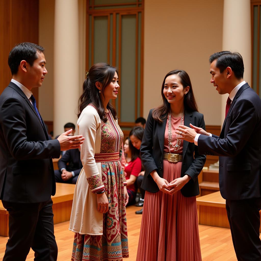 Cultural exchange between ASEAN and Australian representatives at the 2018 Special Summit