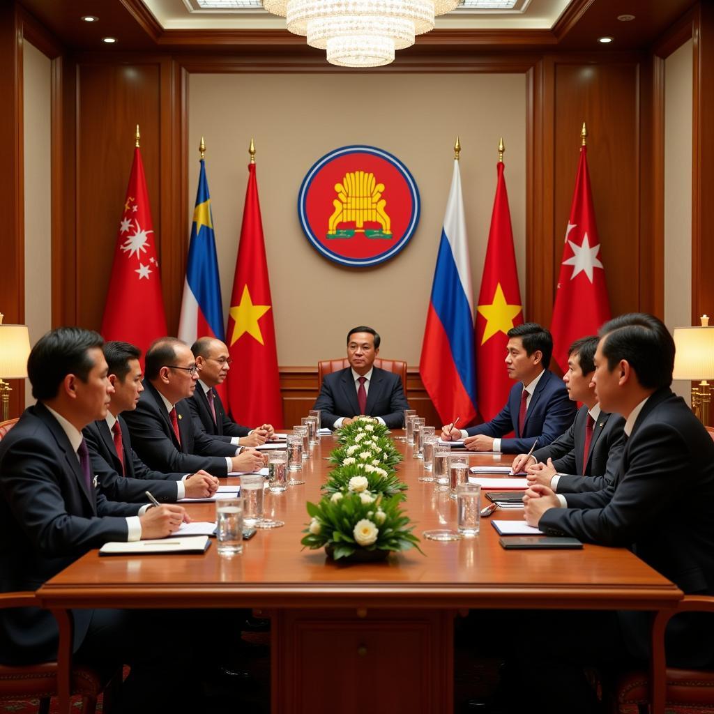 ASEAN leaders meeting during the Cambodia 2022 summit