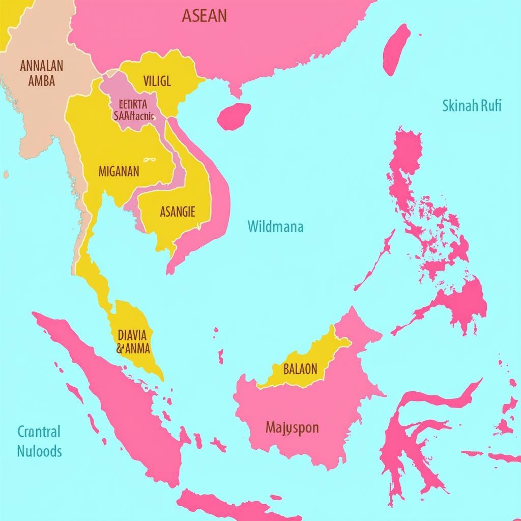 Map of ASEAN Capital Cities