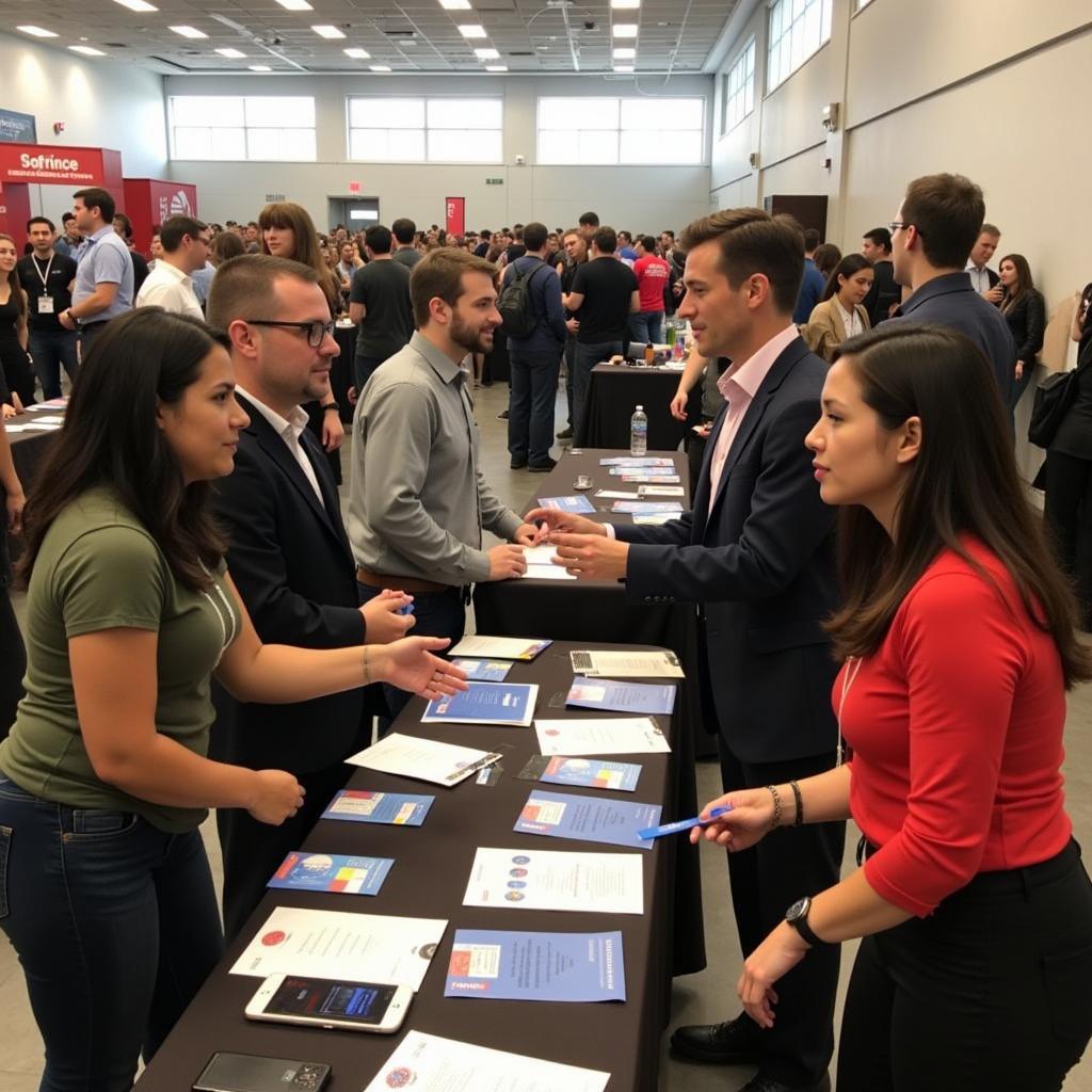 Attendees networking at the ASEAN Career Fair Singapore 2019