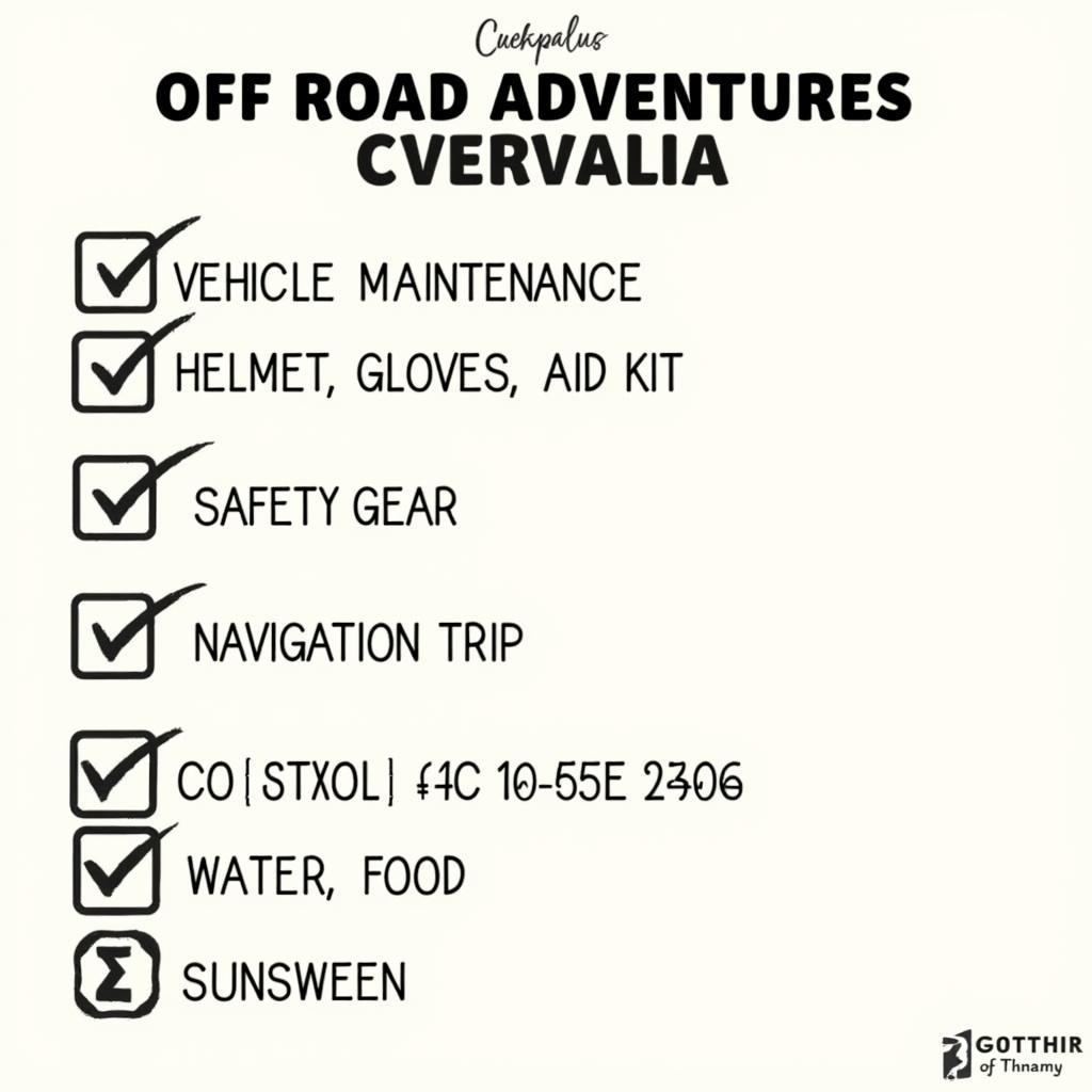 ASEAN Certified Redemption Offroad Preparation Checklist