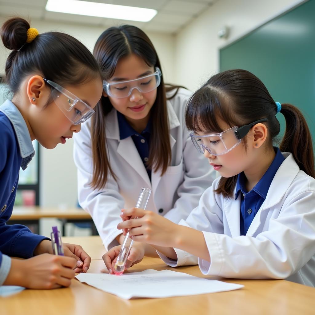 ASEAN Chartered Science Teacher engaging students in a science experiment