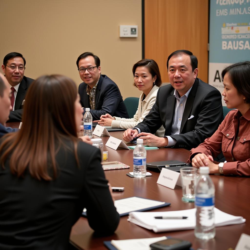 ASEAN Representatives Discussing Regional Challenges