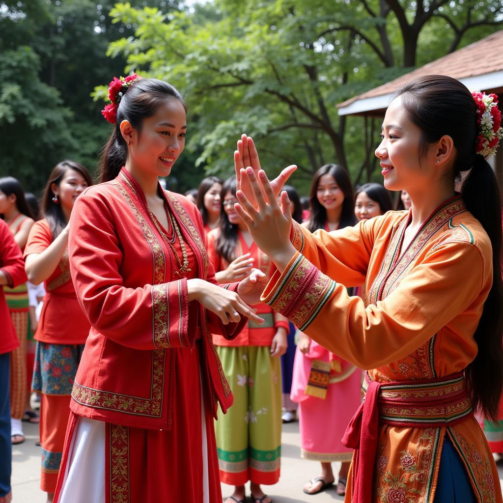 Volunteers Participating in a Cultural Exchange Program in ASEAN