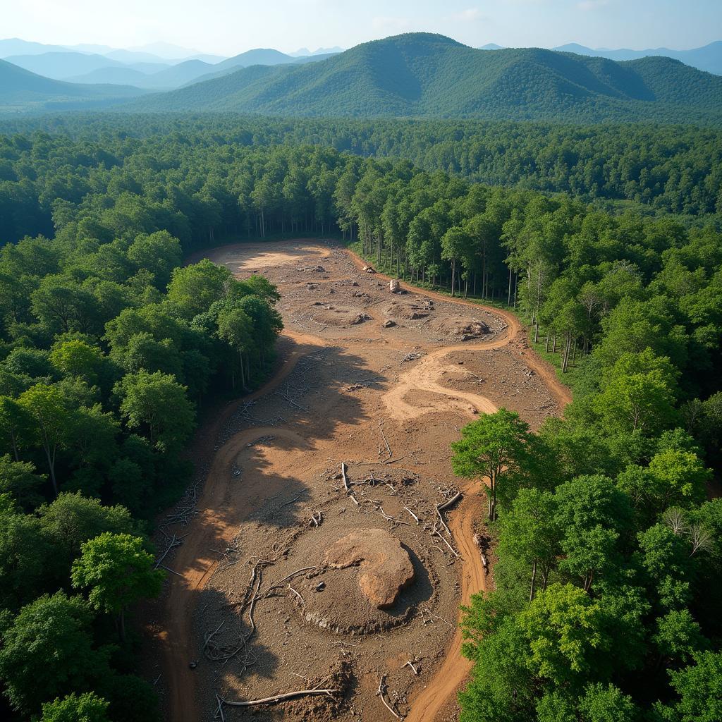 Deforestation in Southeast Asia: A Visual Representation of Scorched Earth