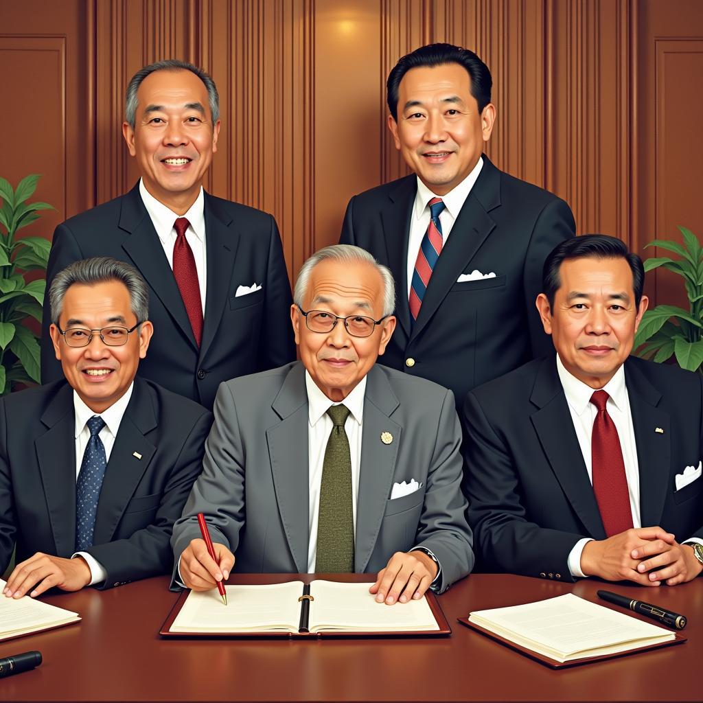 ASEAN Founding Fathers Signing the Bangkok Declaration