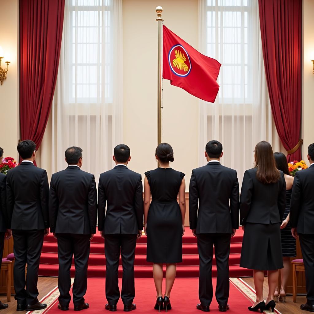 ASEAN Flag Ceremony with Anthem Playing