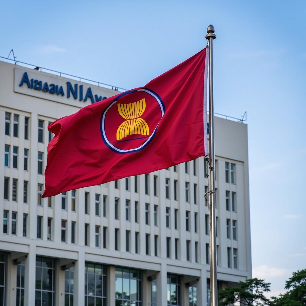 ASEAN Flag at the Jakarta Secretariat