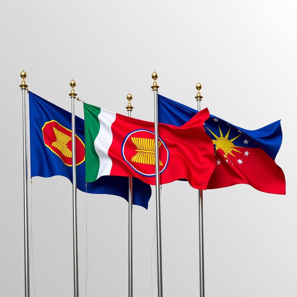 ASEAN Flags Symbolize Unity