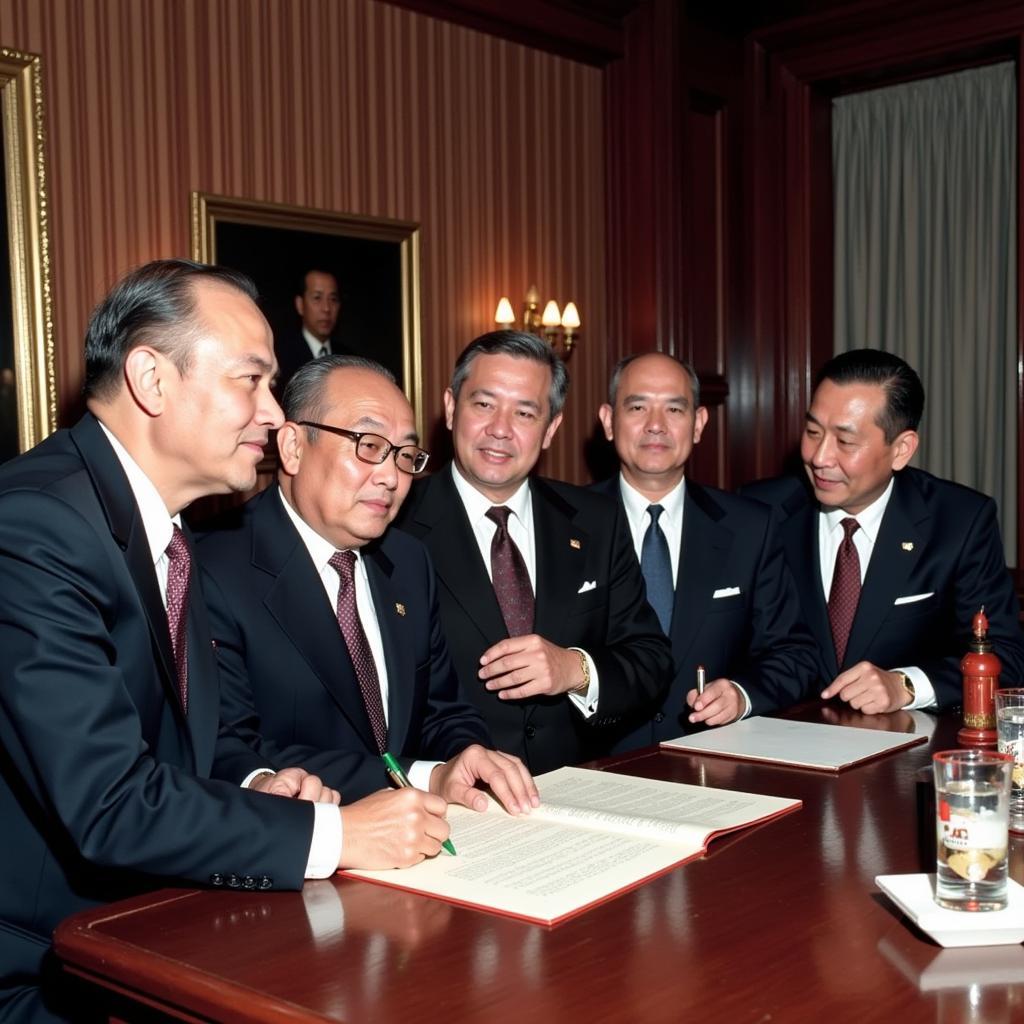 ASEAN Founding Fathers Signing the Bangkok Declaration