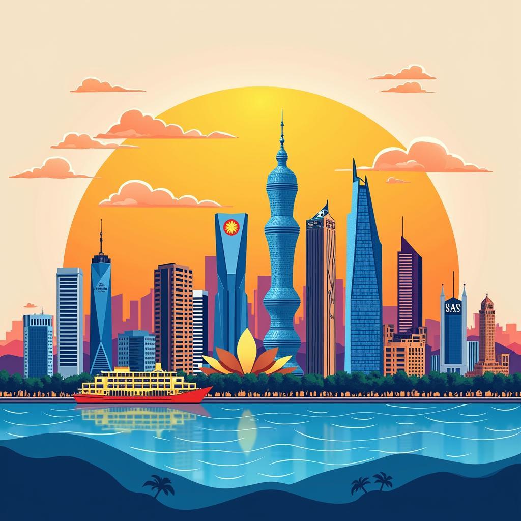 ASEAN Skyline Depicting Growth