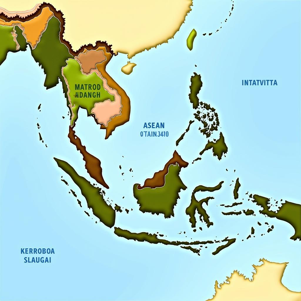 Map of 10 ASEAN Member States