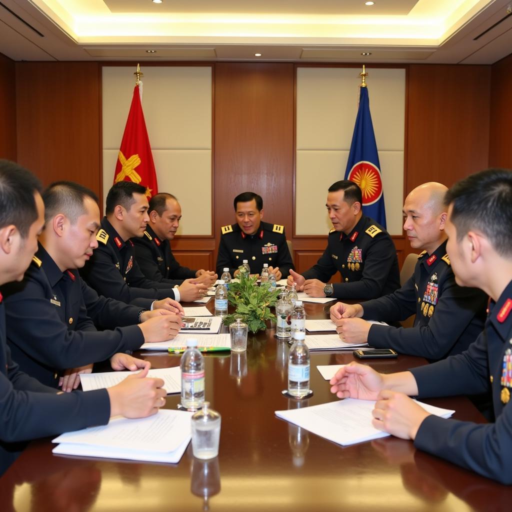 ASEAN Military Leaders in a Strategic Meeting