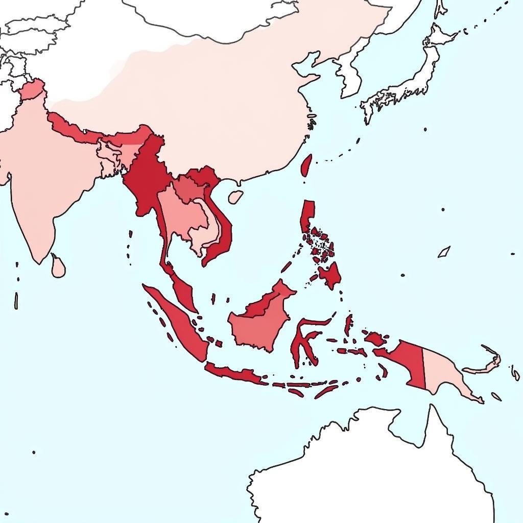 Population Distribution Map of the ASEAN Region